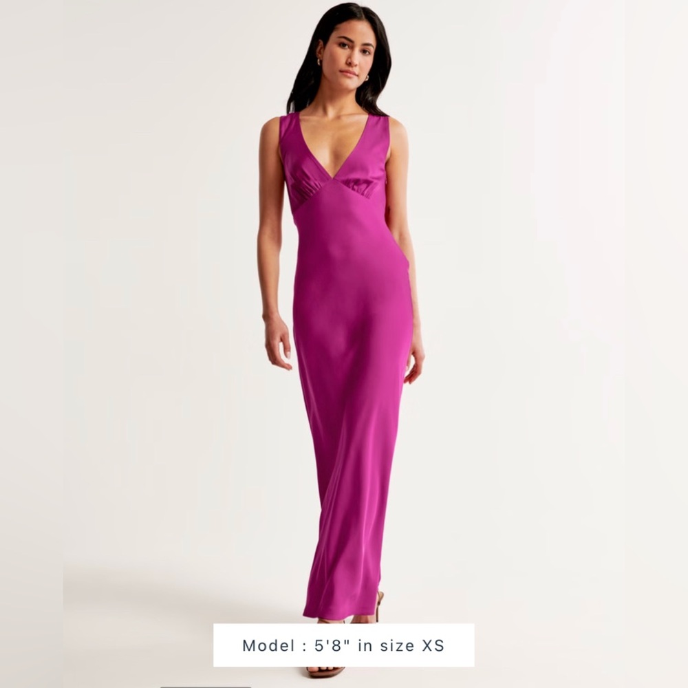 NWT! Abercrombie and fitch Plunge Cowl Back Maxi Dress